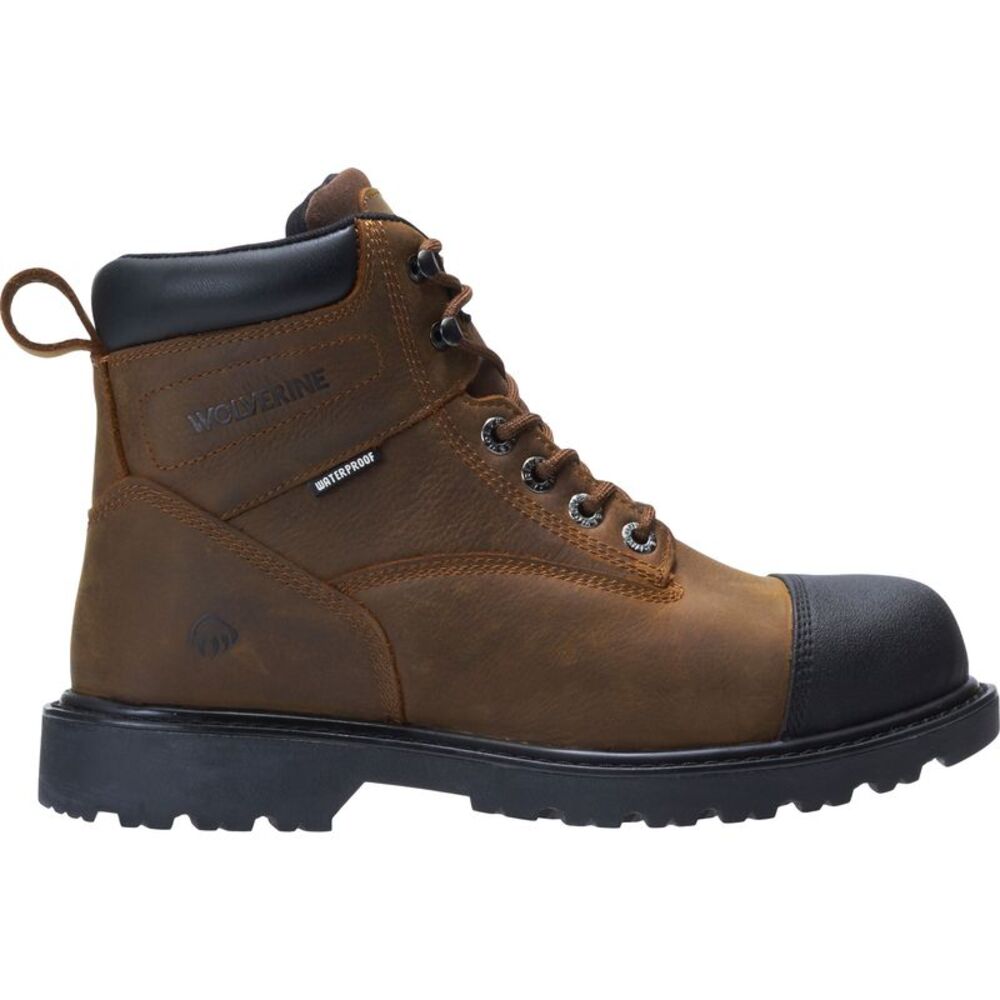 Wolverine Mens Rig Steel Toe Waterproof Brown Boots (NWT)